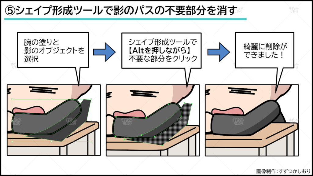 記事内画像08-イラレでアニメ塗り風にイラストを描く！すずつかしおりのおブログ